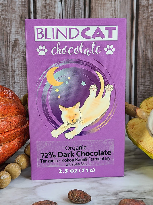 72% Dark Chocolate,  Tanzania with sea salt