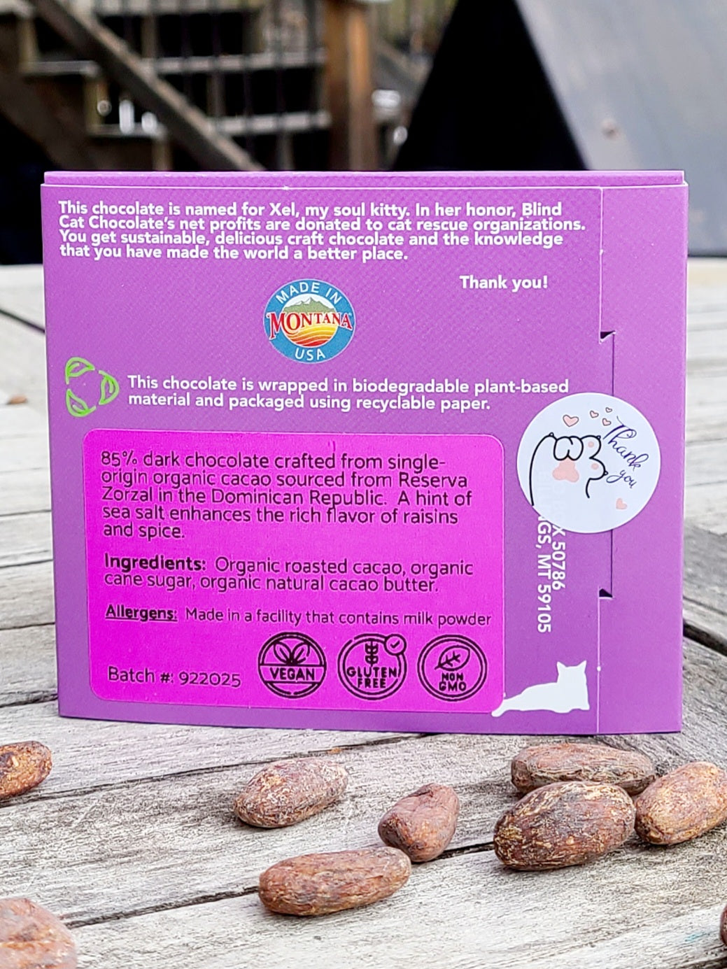 85% Dark Chocolate with Sea Salt, Dominican Republic