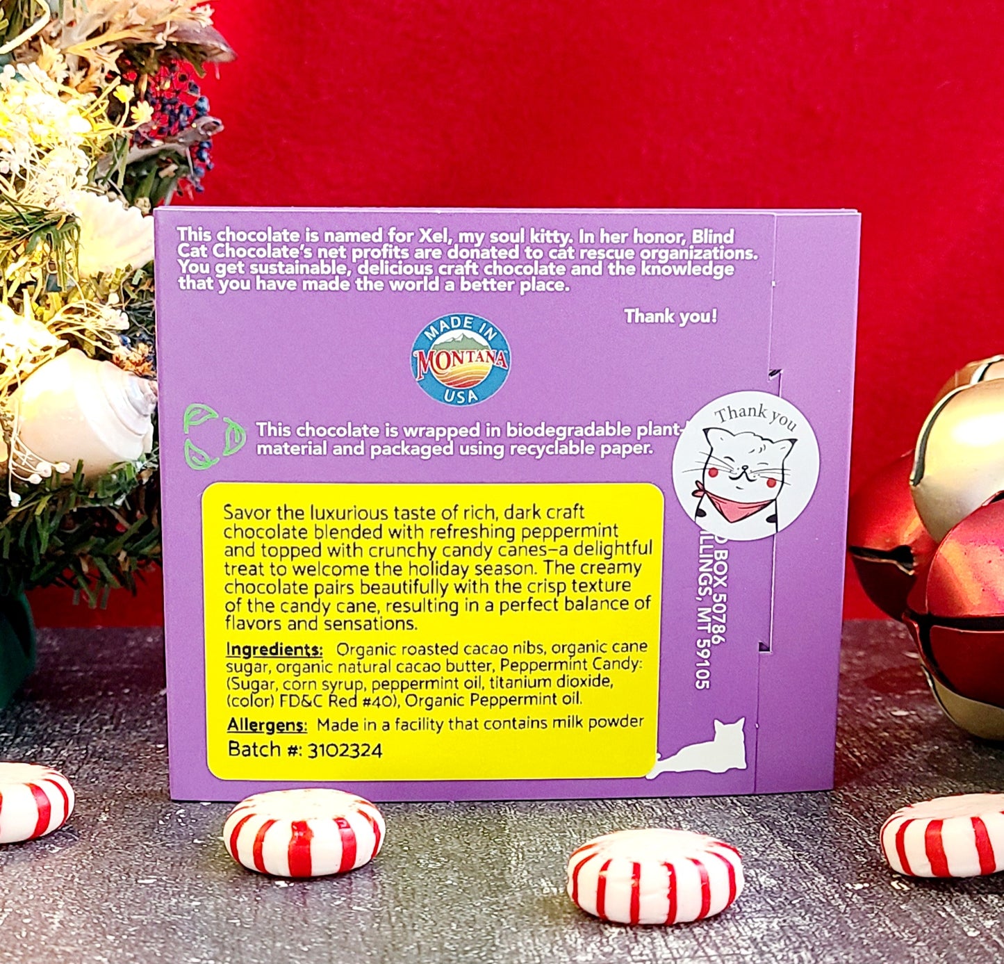 65% Dark Chocolate - Candy Cane Crunch