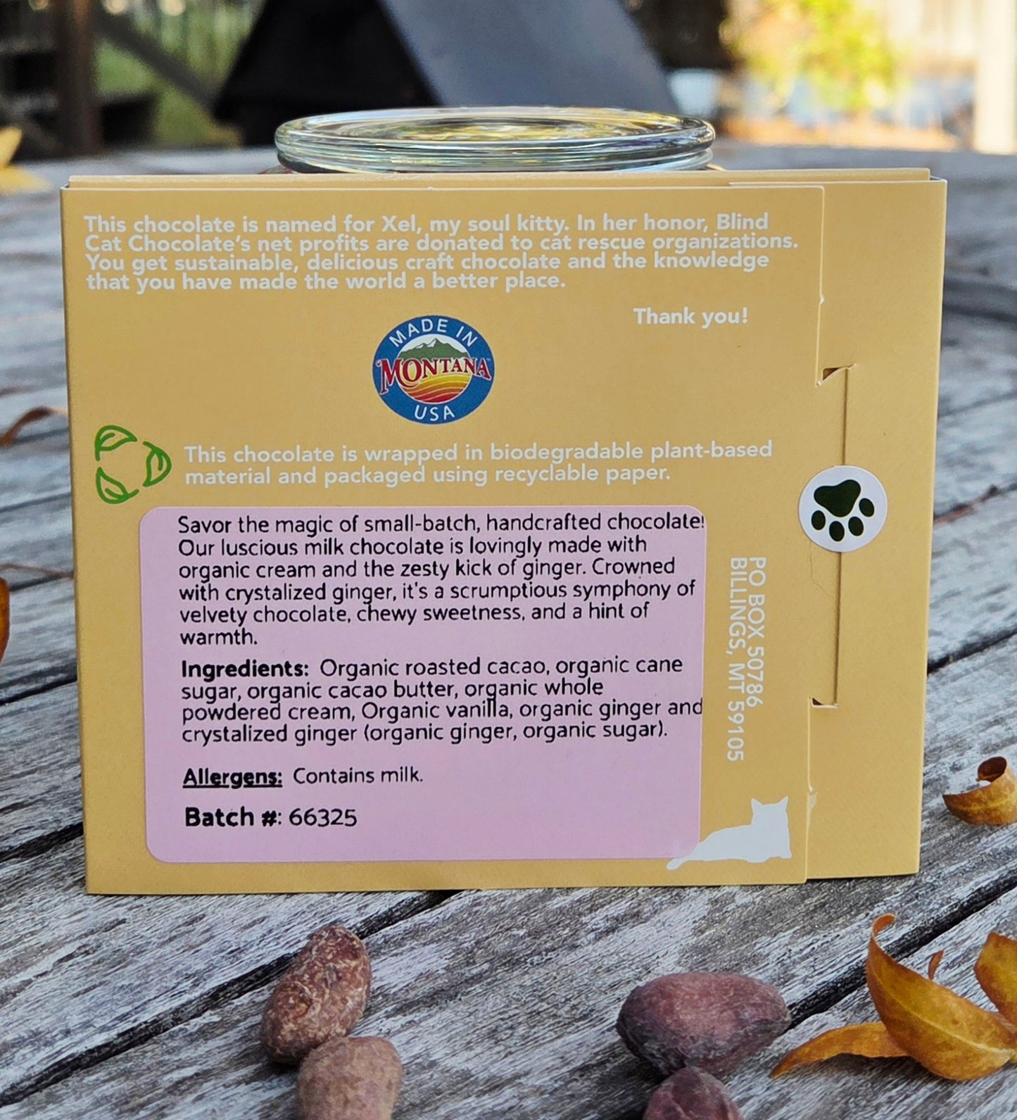 61% Milk Chocolate with Crystalized Ginger