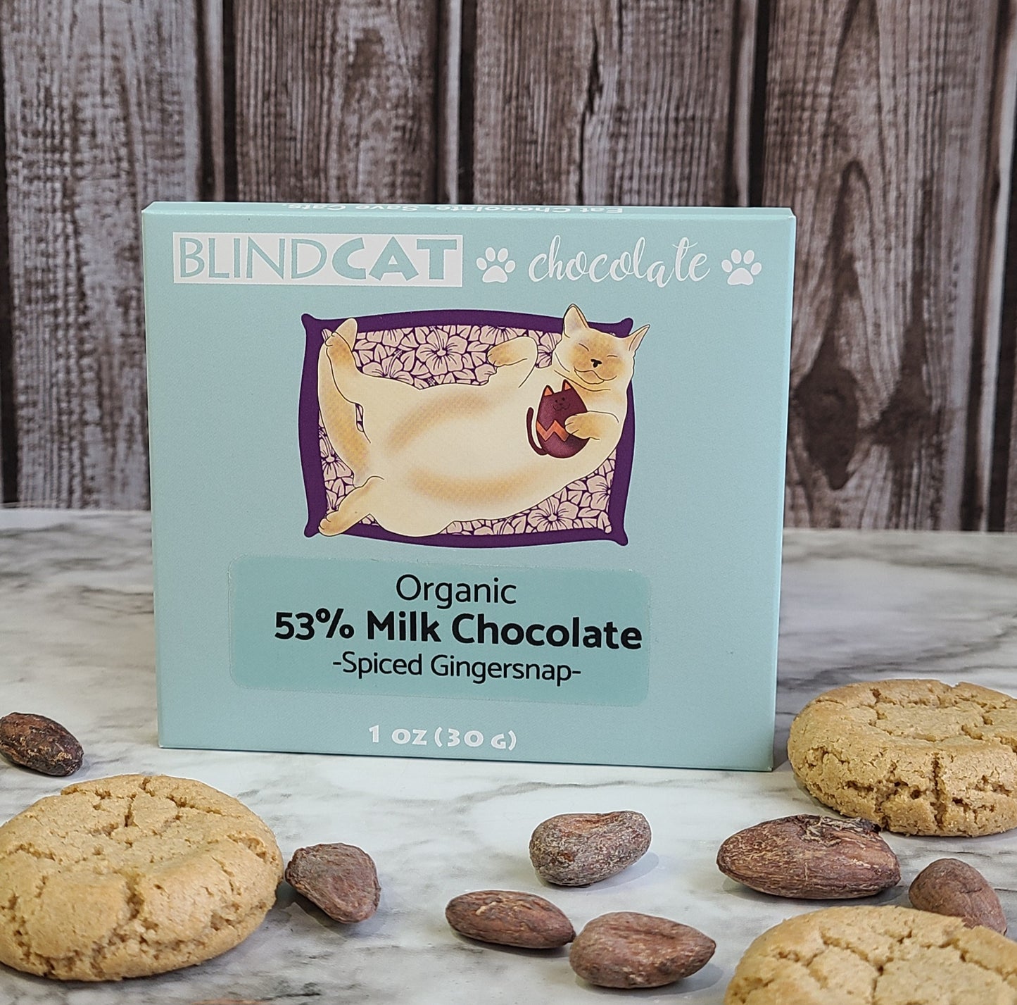 53% Spiced Milk Chocolate with Gingersnaps