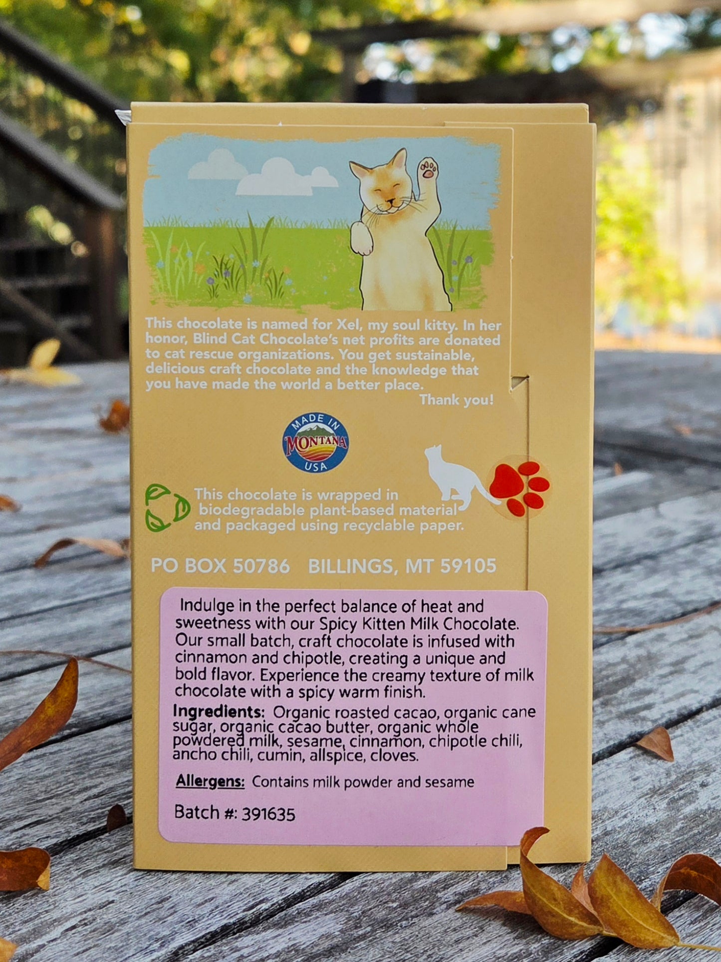 Spicy Kitten Chipotle Milk Chocolate