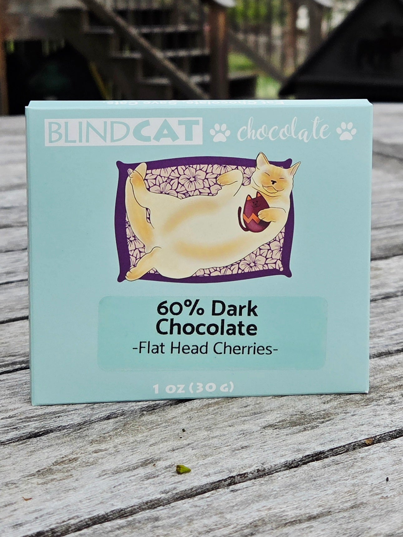 60% Dark Chocolate with Flat Head Cherries