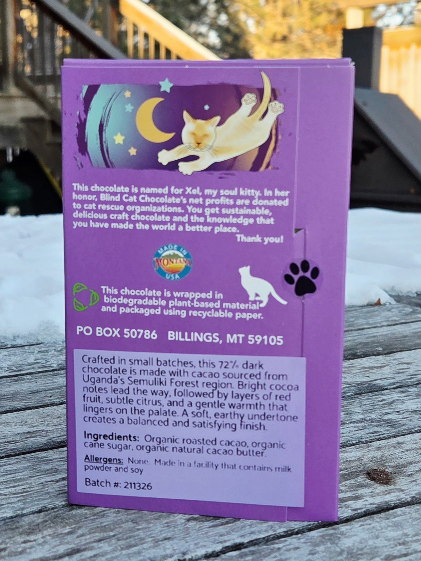 72% Dark Chocolate, Uganda Semuliki