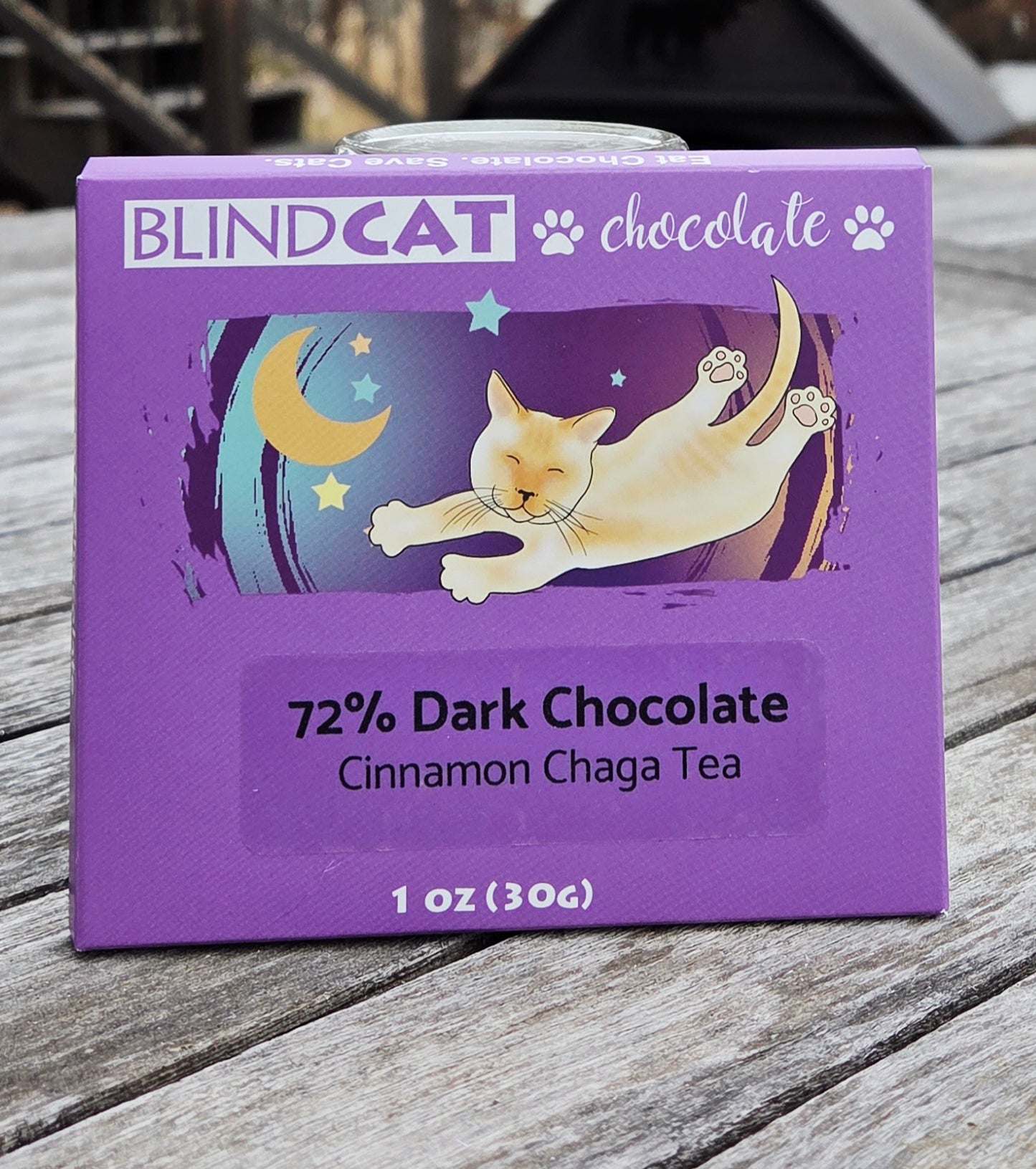 72% Dark Chocolate, Cinnamon Chaga Tea