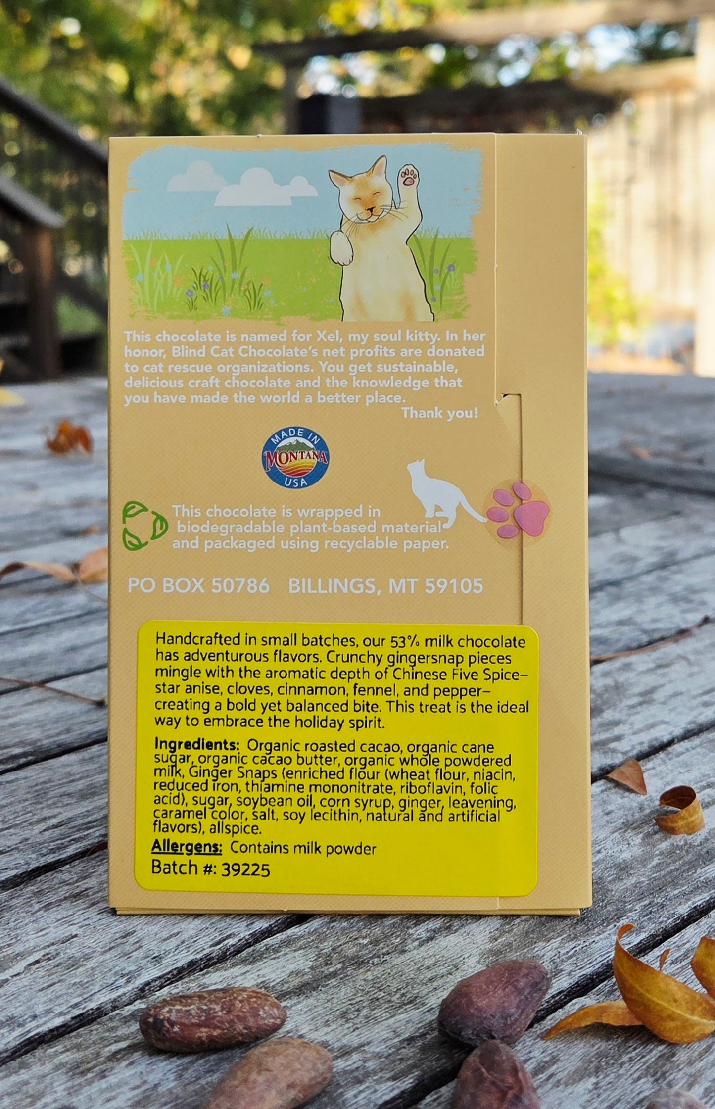 53% Spiced Milk Chocolate with Gingersnaps