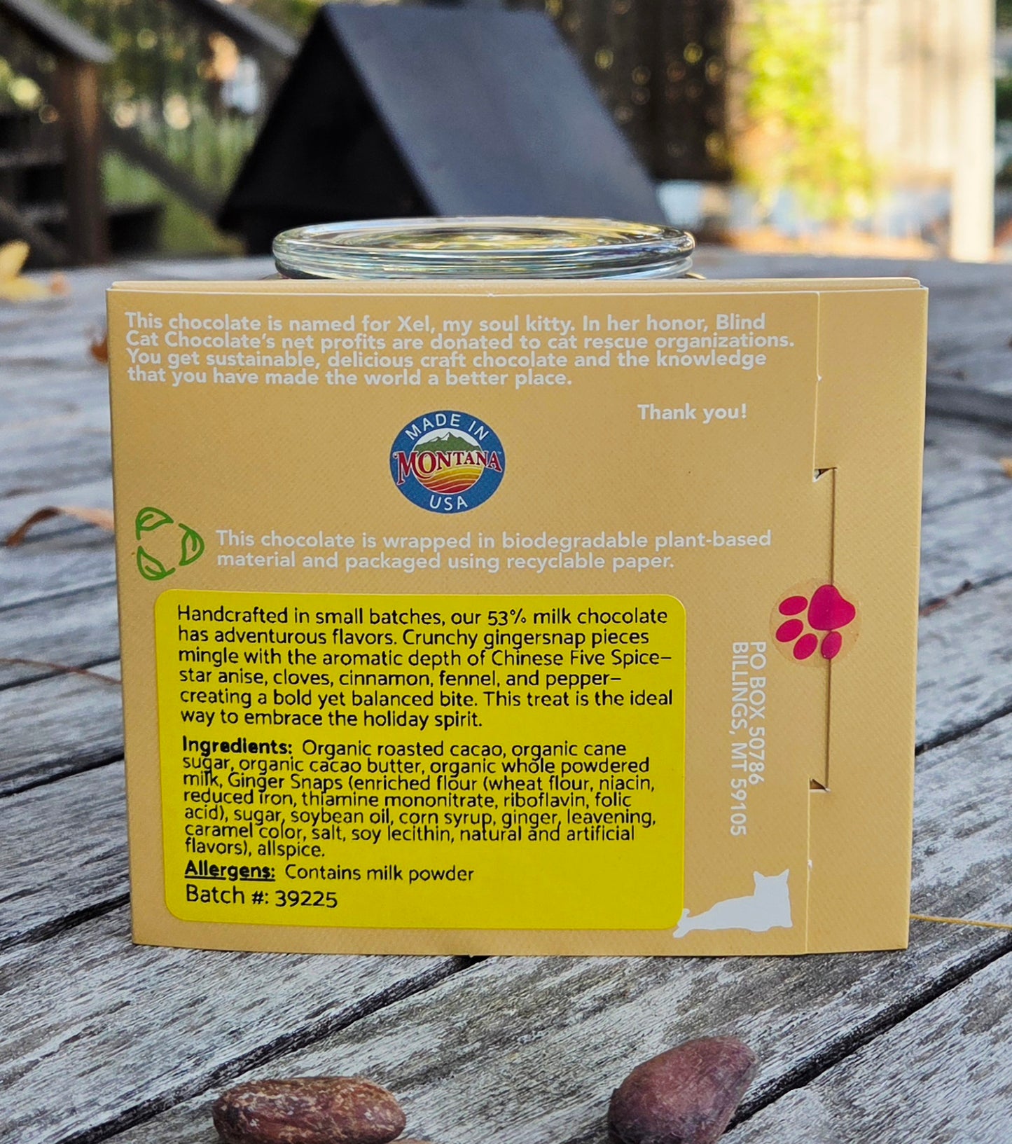 53% Spiced Milk Chocolate with Gingersnaps