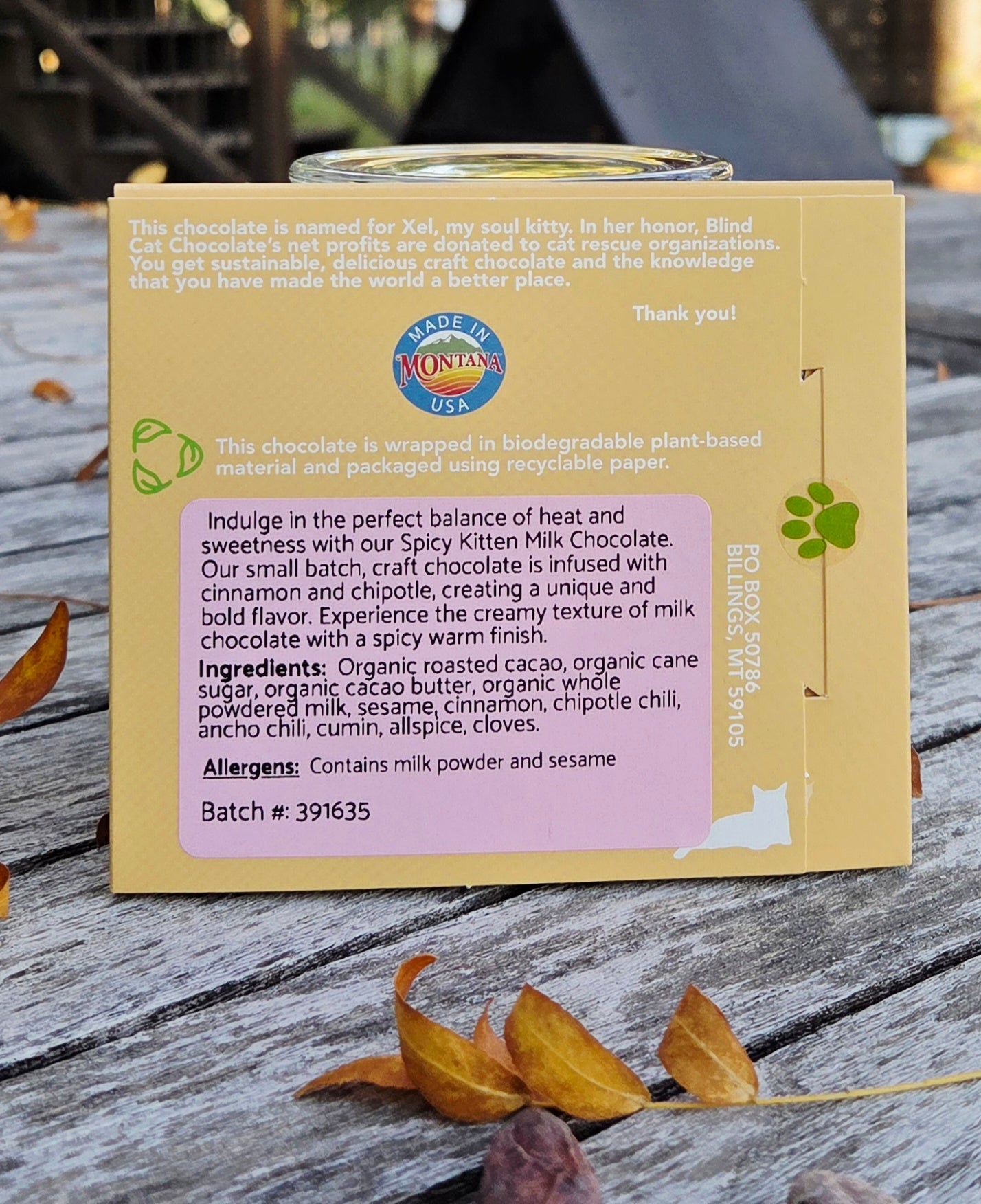 Spicy Kitten Chipotle Milk Chocolate